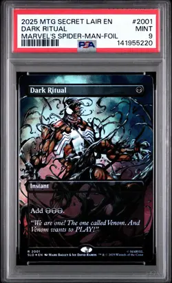Dark Ritual Foil | SLD SLD x Spider-Man Venom MTG PSA 9 - Image 1