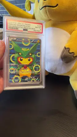 PSA 8 Poncho Wearing Pikachu Rayquaza P.W. BOX 2016 Pokemon XY PROMO #230 - Image 2