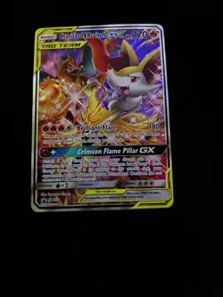 Charizard & Braixen GX SM230 TAG TEAM GX Holo Promo Pokemon Card - Image 1