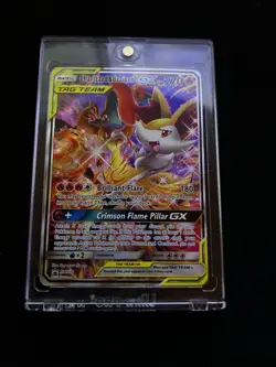 Charizard & Braixen GX SM230 TAG TEAM GX Holo Promo Pokemon Card - Image 3