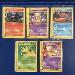 Pokemon WoTC Vintage Expedition Aquapolis E-Reader 5 Card Lot Rare Non-Holo HP - Image 1