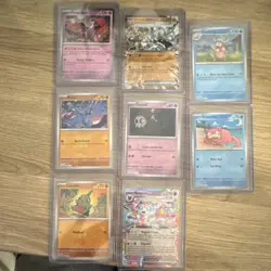 Pokemon TCG Fezandipiti, Iron Treads ex, Slowking Lot of 8 English Cards - Image 1