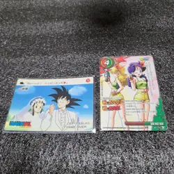 Goku and Chichi Marriage Card Dragon Ball Lunch Card Dass 1993 Used - Image 1