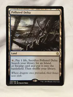 MTG Polluted Delta Khans of Tarkir Regular - Image 1