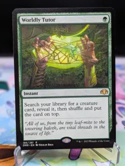MTG Dominaria Remastered- Worldly Tutor 185 Regular - Image 1