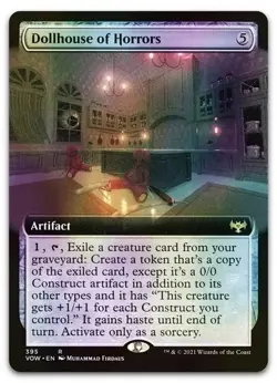 Dollhouse of Horrors (Foil Extended Art) #395 NM Crimson Vow VOW Magic MTG - Image 1