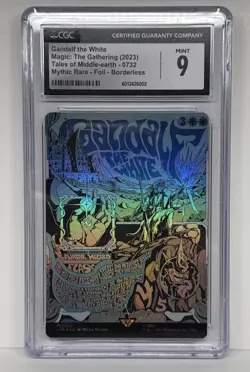 MTG LOTR Gandalf The White / Borderless Poster (Foil) #732 - CGC 9 Not PSA - Image 1