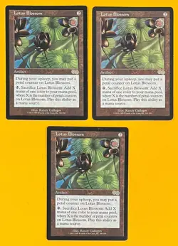 MTG LOTUS BLOSSOM (x3) Urza's Saga (OldManMTG 011-226) - Image 1