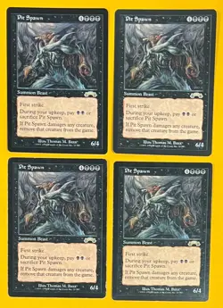 MTG PIT SPAWN (x4) Exodus (OldManMTG 011-584) - Image 1