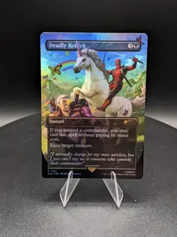 NM Rainbow Foil Deadly Rollick, MTG, Deadpool Secret Lair, Borderless - Image 1