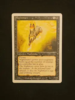 MTG 🔥 Nightmare 🔥 Revised Edition LP Regular Magic The Gathering - Image 1