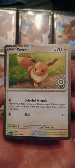 Eevee Snowflake Stamped #133 Pokemon Card Holiday 151 NM-MT 2025 - Image 1