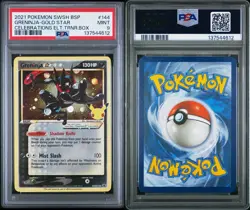 2021 POKEMON SWSH BLACK STAR PROMO #144 GRENINJA-GOLD STAR PSA 9 - Image 3