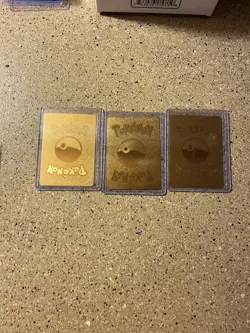 Pokemon Textured Gold Foil Fan Art Pokemon ￼(lot Of 3 Cards) - Image 5