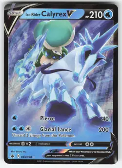 Ice Rider Calyrex V 045/198 Pokemon TCG Chilling Reign NM - Image 1