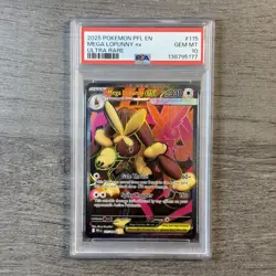 2025 Pokemon Phantasmal Mega Lopunny ex Ultra Rare PSA 10 - Image 1