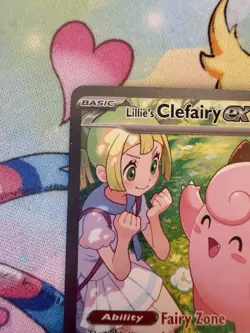 Pokemon Lillie's Clefairy Ex 184/159 Sv09 Journey Together Full Art Holo Rare - Image 2