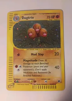 Dugtrio 10/165 Holo Expedition Base Set Pokemon Nintendo E- Reader - Image 1