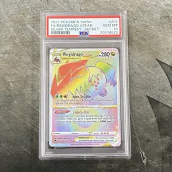 Pokemon SWSH Regidrago VSTAR 201 Silver Tempest Rainbow Secret PSA Gem Mint 10 - Image 1