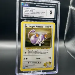 Pokemon TCG Lt. Surge's Rattata Holo Rare 015/034 Classic Collection Mint 9 - Image 1