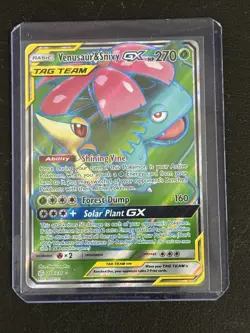 Pokemon Venusaur & Snivy GX Full Art Holo 210/236 Sm-Cosmic Eclipse TCG - Image 1