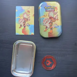 Pokemon TCG: Scarlet & Violet 151 Mini Tin- Arcanine And Omanyte Factory no pack - Image 1