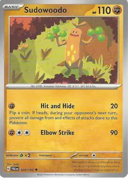 Sudowoodo 109/193 Uncommon Regular Pokemon Scarlet & Violet Paldea Evolved - Image 1