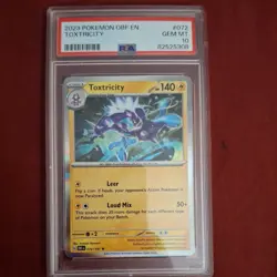 2023 POKEMON OBF EN-OBSIDIAN FLAMES #072 TOXTRICITY PSA 10 - Image 1