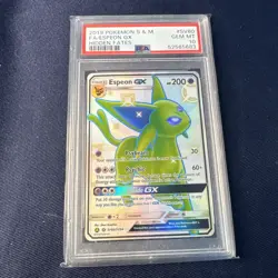2019 Pokemon Sun & Moon Hidden Fates Shiny Espeon GX #SV60 PSA 10 GEM MINT - Image 1