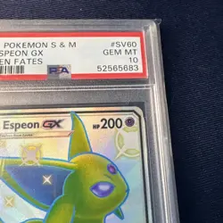 2019 Pokemon Sun & Moon Hidden Fates Shiny Espeon GX #SV60 PSA 10 GEM MINT - Image 4