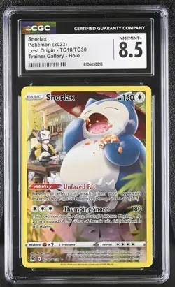 Snorlax *CGC 8.5* Trainer Gallery Holo *Lost Origin* #TG10 *2022* Pokemon - Image 1