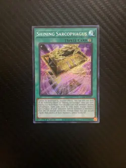 Yugioh! Shining Sarcophagus - LEDE-EN051 - Secret Rare - 1st Edition Near Mint, - Image 1