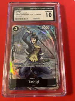 2024 One Piece Tashigi ST06-006 Bandai Games Fest Promo CGC 10 GEM MINT - Image 1