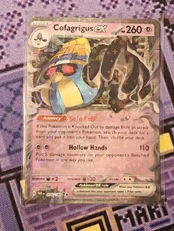 Pokemon Cofagrigus EX 076/182SV04: Paradox Rift Holo Card - Image 1