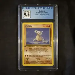 CGC 10 GEM MINT Cubone 1999 Jungle 1st Edition 50/64 Pokemon Card - Image 1