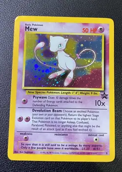 Mew 9 HOLO - WoTC Black Star Promo Pokemon TCG LP/MP sick card - Image 1