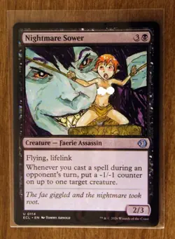 Nightmare Sower Altered Art Hand Painted MTG Magic the Gathering Anime Girl - Image 1