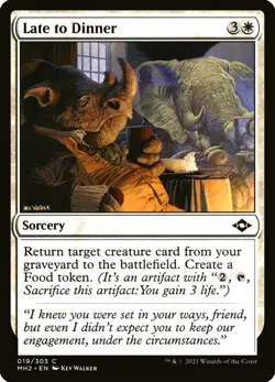 X 1 Late to Dinner NM-M Modern Horizons 019 MTG Magic The Gathering - Image 1