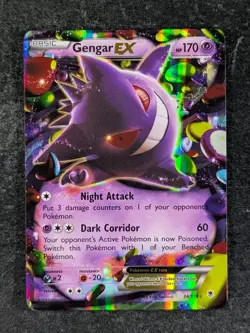 2014 Pokemon GENGAR EX 34/119 Phantom Forces Ultra Rare Holo English - Image 1