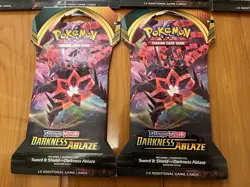2020 Pokemon TCG Sword & Shield Darkness Ablaze 6x Sleeved Booster Packs Sealed - Image 3