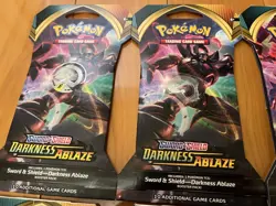 2020 Pokemon TCG Sword & Shield Darkness Ablaze 6x Sleeved Booster Packs Sealed - Image 4