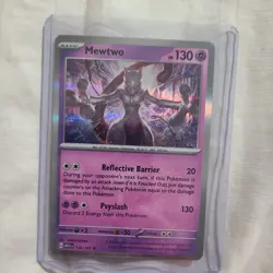 Mewtwo 150/165 Holo Rare SV: Scarlet and Violet 151 Pokemon - Image 1