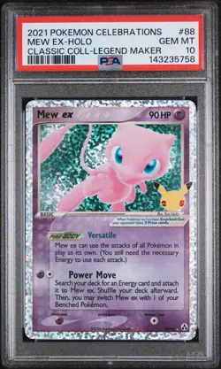 Mew Ex PSA 10 Pokemon Celebrations Classic Collection 88 Gem Mint - Image 1