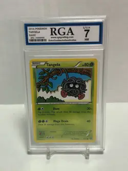 🟢 Pokemon Tangela 1/114 XY Evolutions 2016 RGA 7 NM Graded Slab - Image 1
