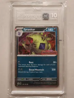 Pokemon Tyranitar Paldea Evolved Stamped TAG 10 Prismatic Collection Promo PSA - Image 1