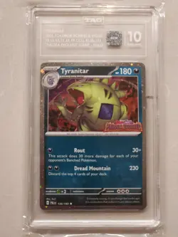Pokemon Tyranitar Paldea Evolved Stamped TAG 10 Prismatic Collection Promo PSA - Image 2