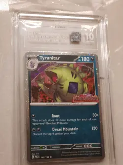 Pokemon Tyranitar Paldea Evolved Stamped TAG 10 Prismatic Collection Promo PSA - Image 3