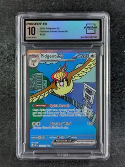 2023 Pokemon PIDGEOT EX 225/197 Obsidian Flames SIR Holo English ARENA 10 - Image 1