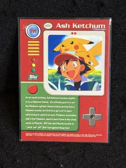 topps Pokemon TV Animation Edition Series 1 Holo Foil TV1 Ash Ketchum - Image 2