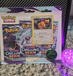 2x Chilling Reign 3 Pack Blister Eevee Snorlax Pokemon 2021 Sword & Shield SET🔥 - Image 4